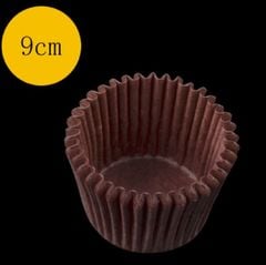 Cup giấy cupcake mềm nhỡ màu nâu 9cm