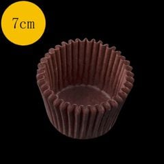 Cup giấy cupcake mềm mini màu nâu 7cm