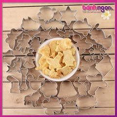 Khuôn nhấn cutter bánh quy cookie/khuôn làm bánh dứa bằng nhôm nhiều mẫu