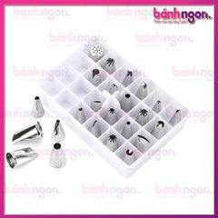 Bộ đui bắt bông kem cơ bản 24 chiếc size nhỏ + trung