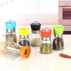 Dụng Cụ Xay Tiêu Thủy Tinh Nắp Nhựa Tiện Dụng