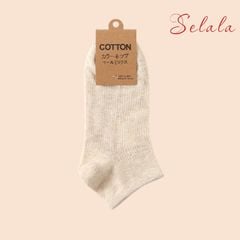 COMBO 5 ĐÔI Tất Selala Cổ Ngắn Cotton Co Giãn Nhiều Màu