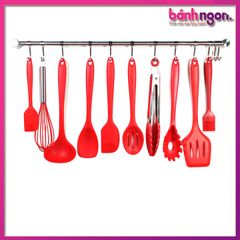 Bộ 10 Dụng Cụ Nhà Bếp Silicon Đúc Tiện Dụng