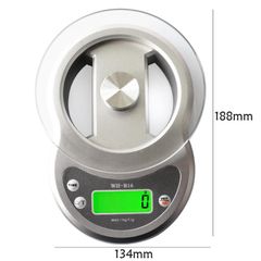Cân Tiểu Ly Mặt Kính Cường Lực Độ Chính Xác Cao Có Đèn Led Hiển Thị  Đơn Vị Tính 0.01g Tối Đa 7KG