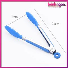 Kẹp Gắp Thức Ăn Đầu Silicone Chống Dính Chịu Nhiệt & Tay Cầm Chống Trượt 21cm