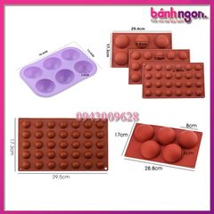 ★★★Khuôn Hình Bán Cầu/Khuôn Silicon Làm Thạch,Mochi,chocolate,Đá Bi,Mousse,Pudding Hình Tròn Bán Cầu★★★