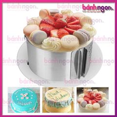 Khuôn Ring Mouse Tròn Làm Bánh Tự Điều Chỉnh Kích Thước Nhỏ Nhất 16cm Lớn Nhất 30cm