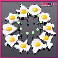 Khuôn Inox Chiên Trứng Tạo Hình Nhiều Mẫu