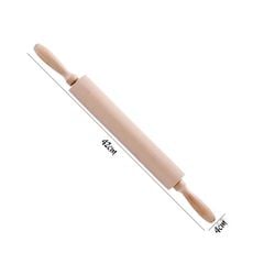 Cán Lăn Bột Bằng Gỗ/Cây Lăn Bột Trục Xoay Rolling Pin Pastry Mat 42cm