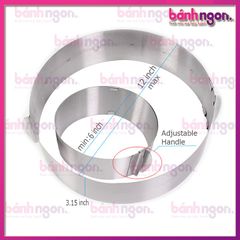Khuôn Ring Mouse Tròn Làm Bánh Tự Điều Chỉnh Kích Thước Nhỏ Nhất 16cm Lớn Nhất 30cm