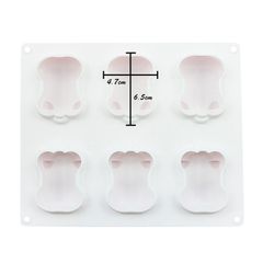 Khuôn Silicon 3D Làm Thạch Rau Câu, Chocolate, Pudding Trang Trí Bánh Hình 6 Chú Heo Vàng