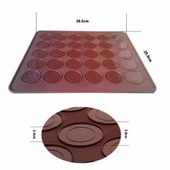 Tấm Lót Nướng Làm Bánh Macaron Bằng Silicon 48 ô