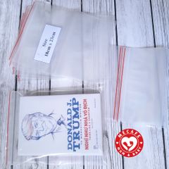 1kg Túi Zip Chỉ Đỏ Túi Zipper Viền Đỏ Bấm Miệng Trong Suốt Bịch Zip Nhiều Kích Thước Ziplock