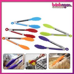 Kẹp Gắp Thức Ăn Đầu Silicone Chống Dính Chịu Nhiệt & Tay Cầm Chống Trượt 21cm