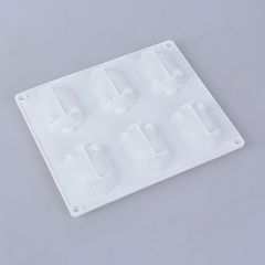 Khuôn Silicon 3D Làm Thạch Rau Câu, Chocolate, Pudding Trang Trí Bánh Hình 6 Chú Heo Vàng