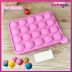 Khuôn Làm Bánh Cakepop Silicon Cao Cấp 20 Viên