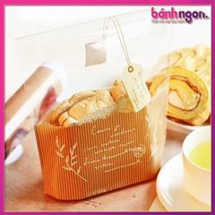 10 Túi Đứng Bóng Kính Đựng Bánh Cookie,Bánh mì,Kẹo Đáy Kẻ 18*24cm
