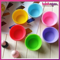 Khuôn silicon cupcake tròn 7cm