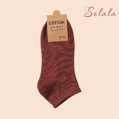 COMBO 5 ĐÔI Tất Selala Cổ Ngắn Cotton Co Giãn Nhiều Màu