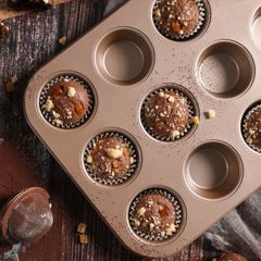 Khuôn Nướng Bánh Cupcake,Muffun Chống Dính Cao Cấp Loại 4/6/12 Ô
