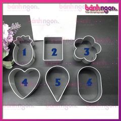 Khuôn Cut Cookie Bánh Dứa Đài Loan Hình trái dứa/Hình hoa/Hình chữ nhật/Hình Oval/Hình Giọt Nước/Hình Tim