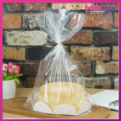 Túi Đựng Bánh Đế Giấy Hoa 20cm (Bộ 10 Chiếc)