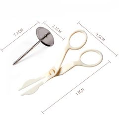 Kéo và dù gắp bông kem đầu nhọn 135mm