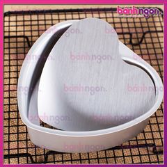Khuôn trái tim nhôm đáy rời 6 inch(16cm)