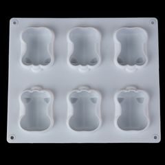 Khuôn Silicon 3D Làm Thạch Rau Câu, Chocolate, Pudding Trang Trí Bánh Hình 6 Chú Heo Vàng