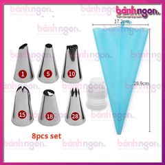 Bộ 8 Món Trang Trí Bánh Kem Cơ Bản