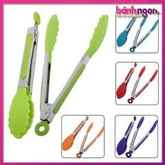 Kẹp Gắp Thức Ăn Đầu Silicone Chống Dính Chịu Nhiệt & Tay Cầm Chống Trượt 28cm
