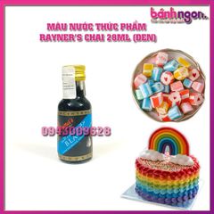 Mầu Nước Rayner's Dùng Cho Thực Phẩm /Màu Thực Phẩm Dạng Lỏng Black color Rayner's 28ml (Đen)