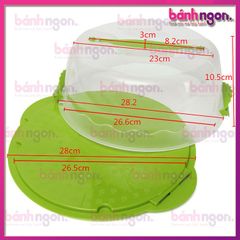 Khay nhựa đựng bánh có tay xách 30cm