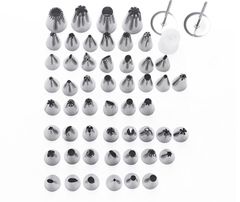 Bộ 52 đui inox bắt kem tạo hình kèm chốt giữ