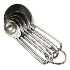 Bộ 5 Thìa Đong Định Lượng Bằng Inox  (Đơn vị TSP,ML)