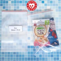 1kg Túi Zip Chỉ Đỏ Túi Zipper Viền Đỏ Bấm Miệng Trong Suốt Bịch Zip Nhiều Kích Thước Ziplock