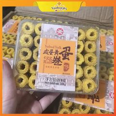 Bánh ống Đài Loan (Bánh Trứng Cuộn) Vị Truyền Thống, Trứng Muối, Rong Biển, Trọng Lượng 218Gr Hộp 30 Cái