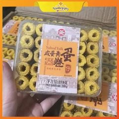 Bánh ống Đài Loan (Bánh Trứng Cuộn) Vị Truyền Thống, Trứng Muối, Rong Biển, Trọng Lượng 218Gr Hộp 30 Cái