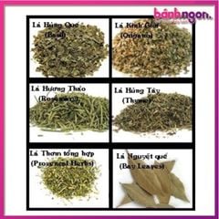 LÁ THƠM HƯƠNG THẢO OREGANO,ROSEMARY,THYME,BASIL,PARLEY,NGUYỆT QUẾ BAY GÓI NHỎ 10G