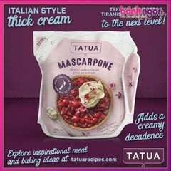 Mascarpone Tatua Nguyên Liệu Làm Tiramisu, Cheescakes,Risottos, Nước Sốt Mì Ý. Túi 500g