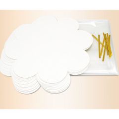 Túi Đựng Bánh Đế Giấy Hoa 20cm (Bộ 10 Chiếc)