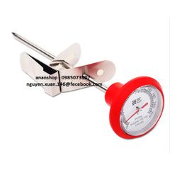 Nhiệt Kế Cơ Mặt Đồng Hồ Tròn chuyên dùng cho pha chế Trà chanh, Trà Sữa, Cà phê