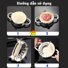 Khuôn Làm Bánh Xếp, Há Cảo, Sủi Cảo Tôm Thịt, Bánh Bột Lọc, Khuôn Làm Bánh Cho Bé Bằng Inox 304 Thép Không Gỉ Cao Cấp