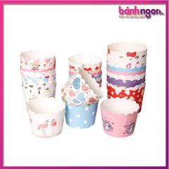 Khuôn giấy lót bánh cupcake cứng (50 cái) mầu sắc ngẫu nhiên