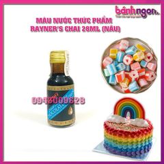 Mầu Nước Rayner's Dùng Cho Thực Phẩm /Màu Thực Phẩm Dạng Lỏng Brown color Rayner's 28ml (Nâu)