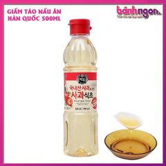 Giấm Táo Beksul Hàn Quốc Dùng để trộn salad rất healthy, làm tăng hương vị cho 1 số món ăn  Chai 500ml