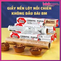 Giấy Nến Họa Tiết Báo 30cm*8m Nồi Chiên Không Dầu Lót Nồi Đồ Ăn Nướng Bánh Không Thấm Dầu