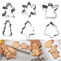 Bộ 6 Khuôn Cutter Bánh Quy/Khuôn Nhấn Bánh cookie (Mẫu Noel)