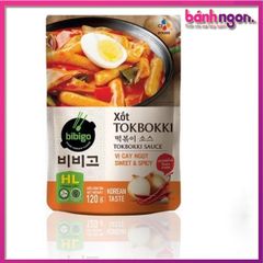 Sốt Nấu Bánh Gạo Tokbokki Hàn Quốc BIBIGO Cay Ngọt Gói 120g