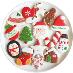 Bộ 6 Khuôn Cutter Bánh Quy/Khuôn Nhấn Bánh cookie (Mẫu Noel)